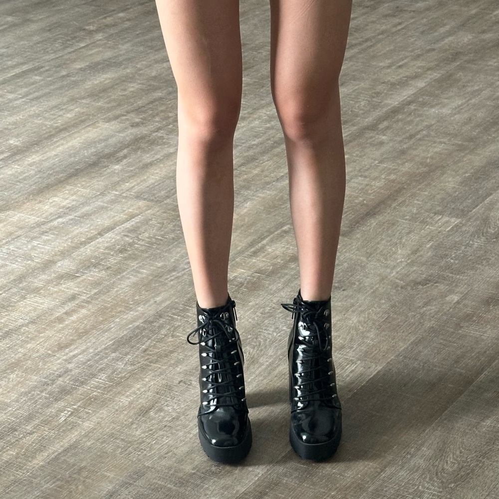 Zara heeled boots, minor scuff on left heel